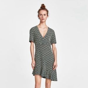 Zara Green Woven Dress - Size Small